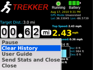 TREKKER for blackberry app Screenshot