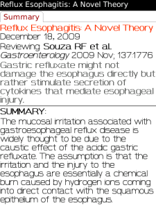 Journal Watch Gastroenterology for blackberry app Screenshot