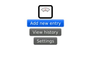 Awesome Weight Tracker for blackberry app Screenshot
