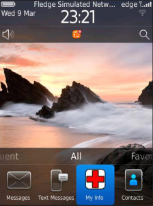 My Info Emergency Information for blackberry app Screenshot