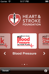 My Heart and Stroke Health for blackberry app Screenshot