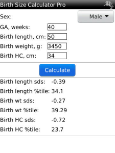 Birth Size Calculator Pro
