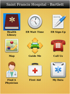 Saint Francis Hospital Bartlett for blackberry app Screenshot