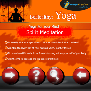 BeHealthy Yoga for blackberry app Screenshot