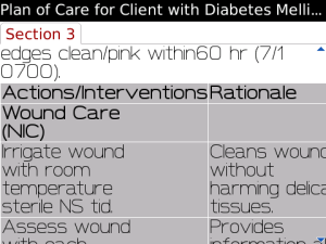 Nurse Pocket Guide for blackberry app Screenshot