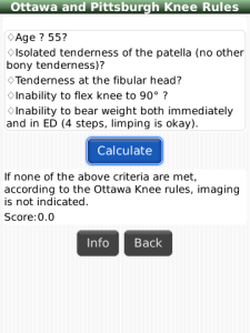 Medical Calculator for blackberry app Screenshot