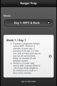 RangerPrep for blackberry app Screenshot