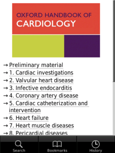 Oxford Handbook of Cardiology for blackberry app Screenshot