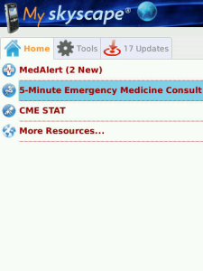 Minute Emergency Medicine Consult for blackberry app Screenshot