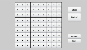 SudokuSolver for blackberry game Screenshot