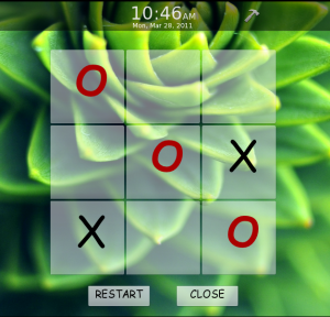 Simple Tic-Tac-Toe for blackberry game Screenshot