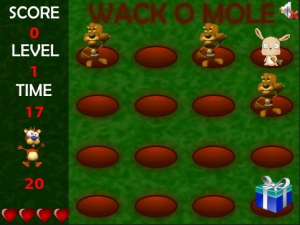 Wack-O-Mole for blackberry game Screenshot