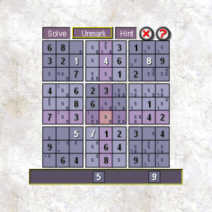 Sudoku for blackberry game Screenshot