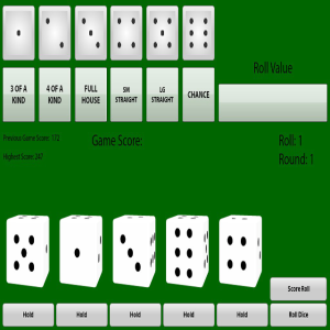 Yahtzer for blackberry game Screenshot
