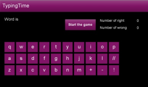 TypingTime for blackberry game Screenshot