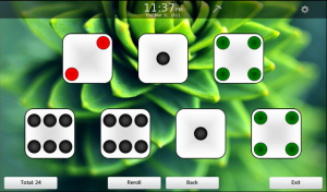 Dice for blackberry game Screenshot