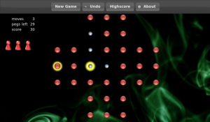Peg Solitaire for blackberry game Screenshot