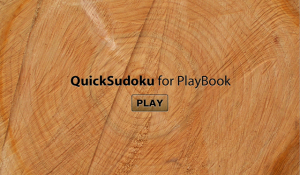 Quick Sudoku for blackberry game Screenshot