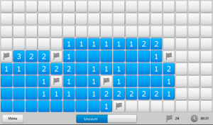Minefield for blackberry game Screenshot