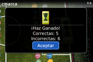 UN Mundial for blackberry game Screenshot