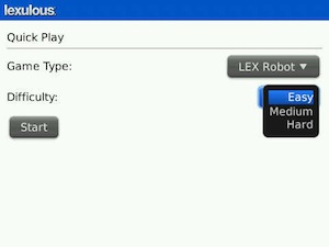 LexulousLite for blackberry game Screenshot