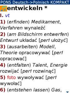 Dictionary Polish-German-Polish CONCISE by PONS