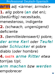 Langenscheidt Professional-Wörterbuch Spanisch for BlackBerry