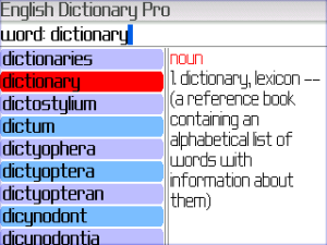 BEIKS English Dictionary Pro for BlackBerry