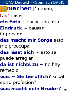 Dictionary Spanish-German-Spanish BASIC by PONS