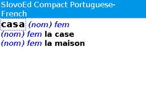 French-Portuguese-French Slovoed Compact talking dictionary