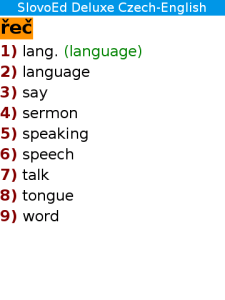 English-Czech-English Slovoed Deluxe talking dictionary