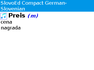 German-Slovenian-German Slovoed Compact talking dictionary