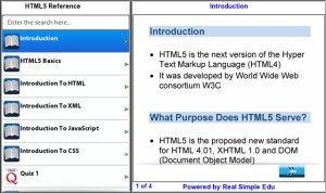 HTML5 Reference for Blackberry PlayBook