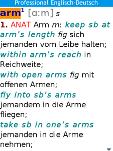 Langenscheidt Professional-Wörterbucsh Englisch for BlackBerry