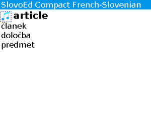 French-Slovenian-French Slovoed Compact talking dictionary