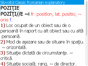 Romanian explanatory Slovoed Classic dictionary