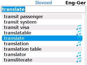 English-German-English Slovoed Deluxe talking dictionary