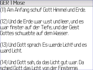 BEIKS Noah Bible eBook viewer with Luther Elberfelder Bibel in Deutsch
