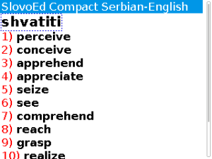 English-Serbian-English Slovoed Compact talking dictionary