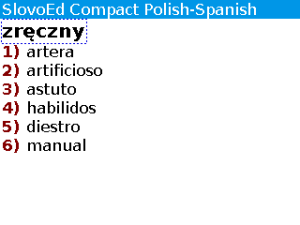 Polish-Spanish-Polish Slovoed Compact talking dictionary