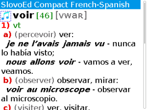 French-Spanish-French Slovoed Compact talking dictionary
