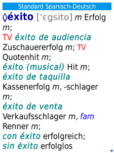Langenscheidt Standard-Woerterbuch Spanisch for BlackBerry