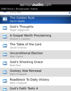 SermonAudio BlackBerry Edition