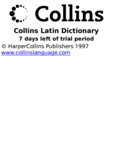 Collins Latin Dictionary