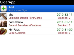 CigarApp - Keep track of all your Cigars