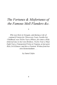 Moll Flanders The Fortunes and Misfortunes of the Famous Moll Flanders ebook