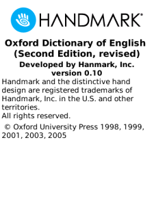 Oxford Dictionary of English