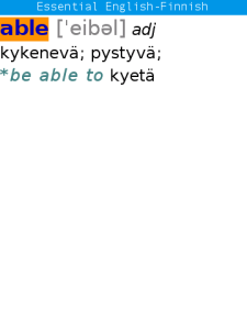 Berlitz Essential Dictionary English-Finnish and Finnish-English for BlackBerry
