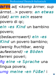 Langenscheidt Professional-Wörterbuch Italienisch for BlackBerry