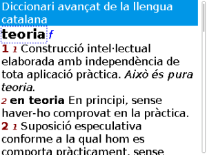 Advanced Catalan Dictionary from Enciclopedia Catalana for BlackBerry